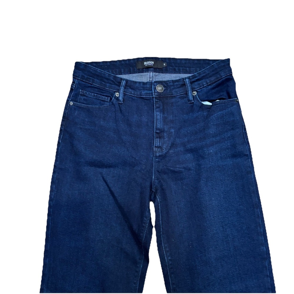 Hudson Jeans Straight Leg Mid Rise Denim Dark Wash Stretch Womens Size 8/30x29 - Picture 10 of 11